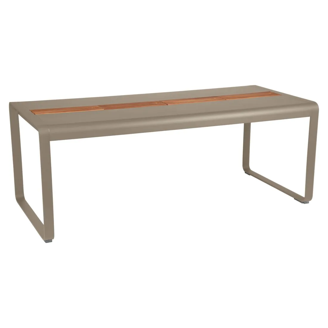 Fermob Bellevie BELLEVIE TABLE 196X90 AVEC RANGEMENTS  COTE RAINURE